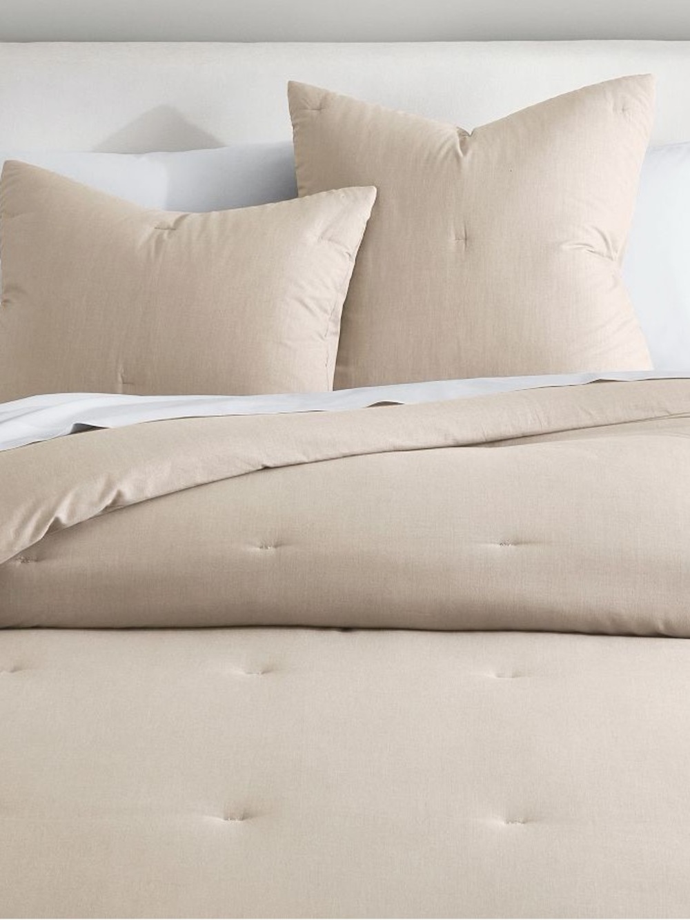 Pottery barn Dream Brushed Cotton Sateen Comforter in flax